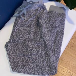 Anthropologie Saturday Sunday Leopard Joggers Lounge Pants w/Pockets